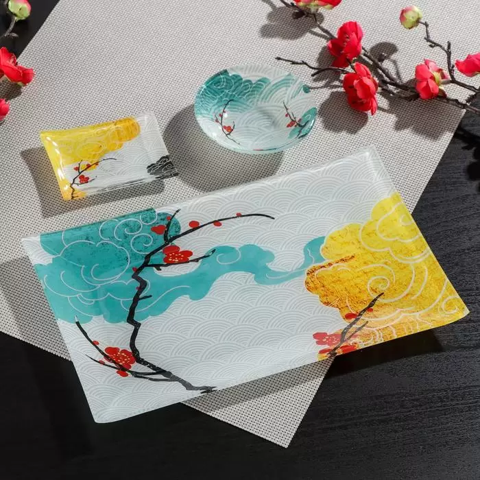 podarochnyj nabor dlya sushi tsvetushchaya sakura 3 predmeta