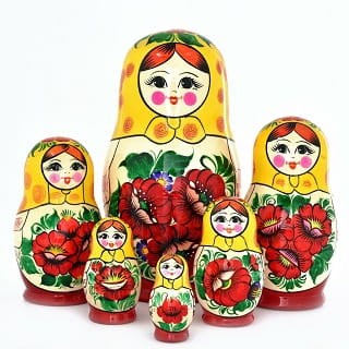 Русские сувенирные матрешки купить