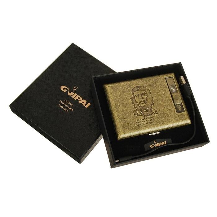 Уценка! Портсигар 2 в 1 «Чегевара» с зажигалкой от USB купить