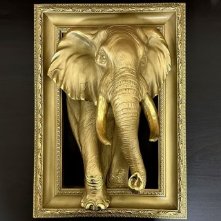 3D картина из полистоуна «Слон в рамке» 49 см. купить