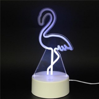 3D светильник «Фламинго» от USB, 7 режимов цвета купить