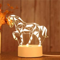 3D светильник «Конь» от USB купить в Минске +375447651009