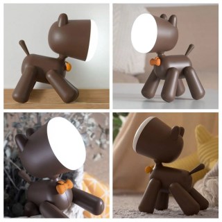 3D светильник-ночник «Waggy puppy» цвет: коричневый фото