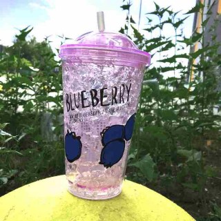 Ледяной стакан «BLUEBERRY» с трубочкой купить