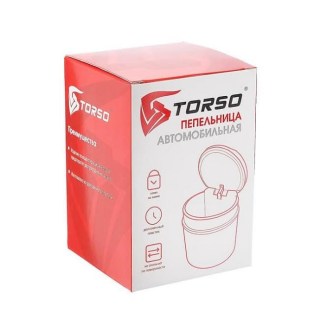 Автомобильная пепельница с подсветкой «Torso» серебристая  фото