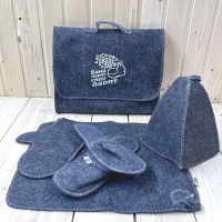 Банный набор в портфеле «Баня парит, силу дарит» 5 в 1 серый Минск +375447651009