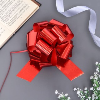 Бант для подарочной упаковки «Шар» d=15 см цвет: красный купить