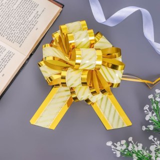 Бант для подарочной упаковки «Шар» цвет: золотой с лентой купить