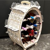 БАР-БОЧКА «ЛЮКС» на 14 бутылок и 12 бокалов БЕЛАЯ Минск +375447651009