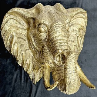 Барельеф большая голова Слона из полистоуна H-50 см. фото