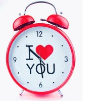 Будильник гигант «I love you» красный d= 21 см купить в Минске