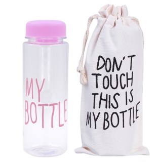 Бутылка для воды «My Bottle» розовая с чехлом купить