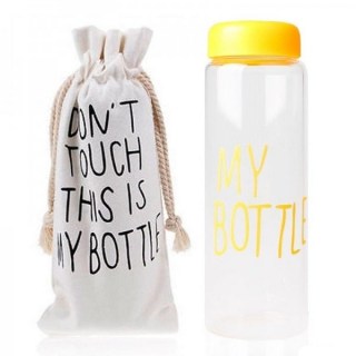 Бутылка для воды «My Bottle» желтая с чехлом купить