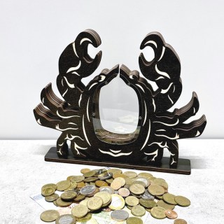 Деревянная копилка Знак Зодиак «Рак» купить