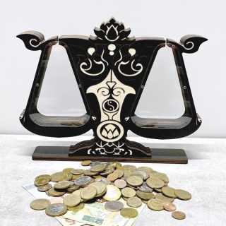 Деревянная копилка Знак Зодиак «Весы» купить