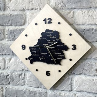 Деревянные часы «Беларусь» светлые купить
