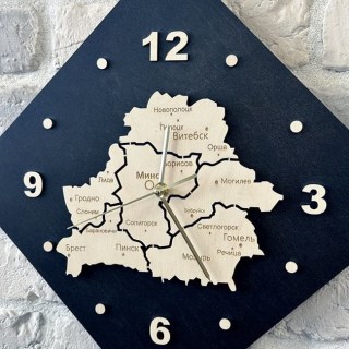 Деревянные часы «Беларусь» цвет: венге фото