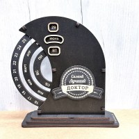 Деревянный вечный календарь «Лучший доктор» венге, вид 2 Минск +375447651009