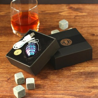 Электронная USB-зажигалка «Граната» хамелеон фото