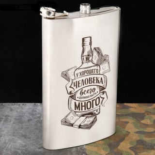 Фляжка-гигант «У хорошего человека всего должно быть много» 1920 мл. купить