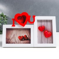 Фоторамка на 3 фото «I love you» в Минске +375447651009