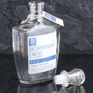 Графин-штоф «Дистиллированное счастье» 0,5 л. фото