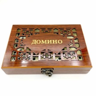 Игра «Домино» в деревянной коробке фото