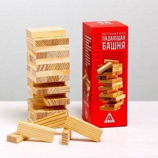 Игра настольная «Падающая башня» 48 брусков купить