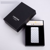 Импульсно-дуговая зажигалка USB «Зеркальный узор» цвет серебристый Минск +375447651009
