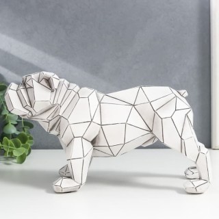 Интерьерная 3D статуэтка/сувенир из полистоуна «Бульдог»  фото
