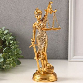 Интерьерная статуэтка «Фемида в золотом одеянии» 25 см купить