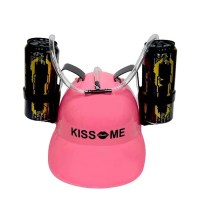 Каска для пива «KISS ME» розовая Минск +375447651009