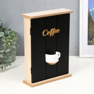 Ключница деревянная «Coffee» на 6 крючков фото