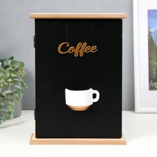 Ключница деревянная «Coffee» на 6 крючков купить