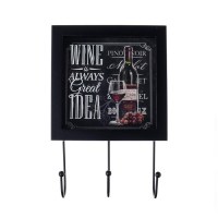 Ключница-копилка деревянная «Wine is great idea» 3 крючка купить в Минске +375447651009