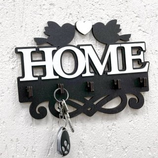 Ключница с птицами «HOME» 5 крючков, вид №1 фото