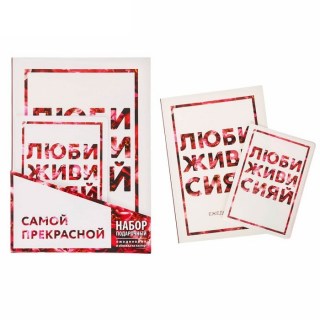 Комплект: ежедневник+обложка «Живи, люби, сияй» фото