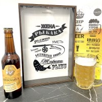 Копилка для пивных крышек «Жена рыбака» Минск