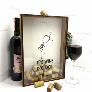 Копилка для винных пробок «IT'S WINE O'CLOCK» купить