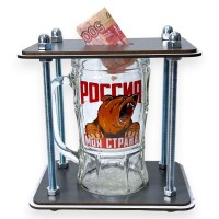 Копилка пивная кружка «РОССИЯ — МОЯ СТРАНА» Минск +375447651009