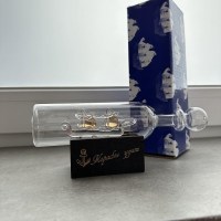 Корабль в бутылке «Парусник» на деревянной подставке  купить Минск