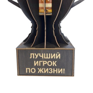 Кубок мини бар «Лучший игрок по жизни!» с подставкой для бутылки фото