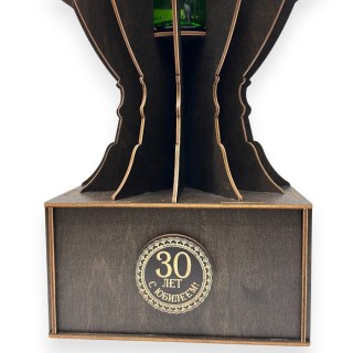 Мини‑бар кубок‑награда «30 лет» с рюмками фото