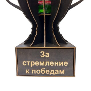 Кубок‑награда «За стремление к победам» с подставкой для бутылки фото