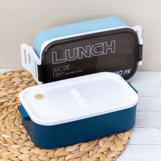 Ланч бокс c приборами «Lunch Box» синий 1700 мл фото