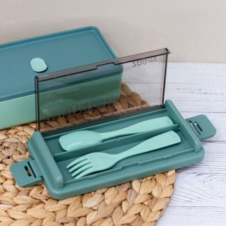 Ланч бокс c приборами «Lunch Box» зеленый 700 мл фото