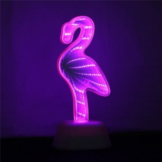 Led Светильник «Зеркальный Фламинго» с эффектом туннеля купить