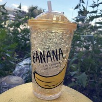 Ледяной стакан «BANANA» с трубочкой купить в  Минске +375447651009
