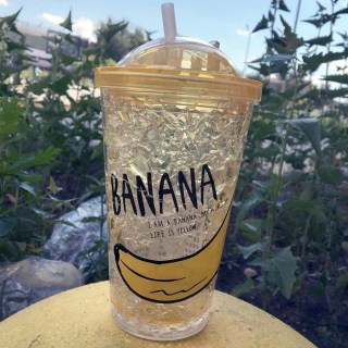 Ледяной стакан «BANANA» с трубочкой купить
