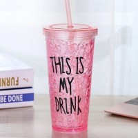Ледяной стакан «This is my drink» с трубочкой красный Минск +375447651009